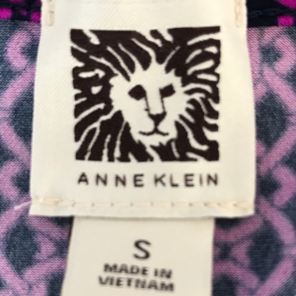 Anne Klein Purple Chain Pattern Tunic Small - Picture 8 of 9